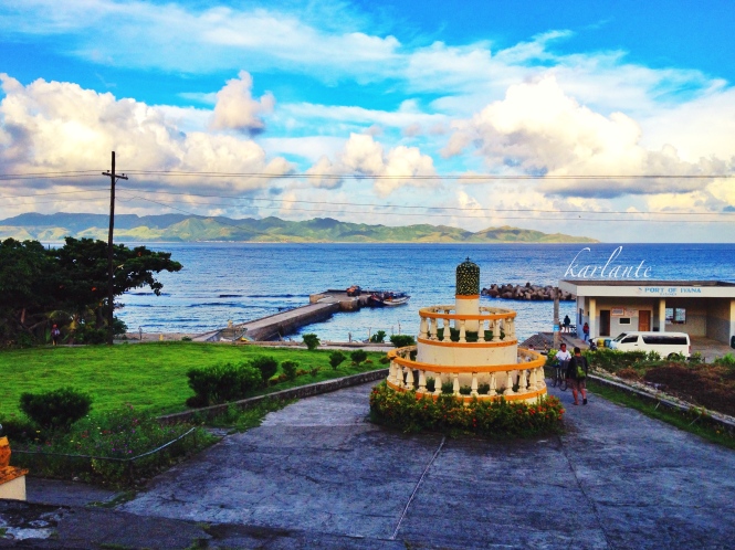 The port of Ivana as seen from San Jose de Ivana Church with Sabtang Island on the background